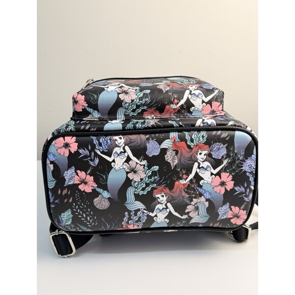 NWT Loungefly Disney Little Mermaid Ariel Floral AOP Mini Backpack